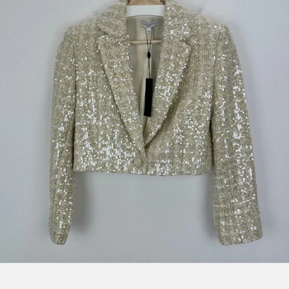 NEW Gianni Bini Sequin Tweed Jacket and skirt matching set - Picture 9 of 13
